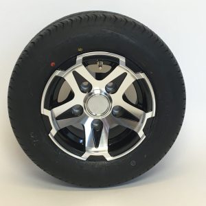 Byt till 4st Aluminiumfälg med Sommardäck 10tum, 5 bultar, 195 / 55 / 10C passar för större släp som t.ex. Biltransport och Multisläp upp till 3000 kg (enbart vid köp av ett nytt släp)