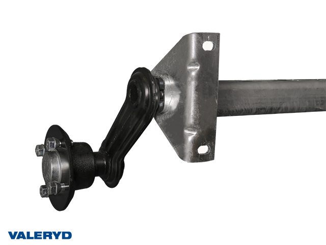 Axel Obromsad 1000kg 1400/1850/4x100 vattentät - inkl. frakt