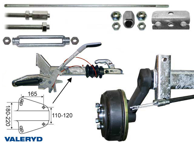 1020340 Axelpaket Knott 1350kg 1400/1850/5x112 - inkl. frakt - Billede 1