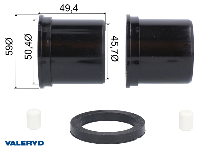 Påskjutsbussningsats 45,7x50,4x49,4 Knott KF/KR 7,5; 10; 13-20; -2008