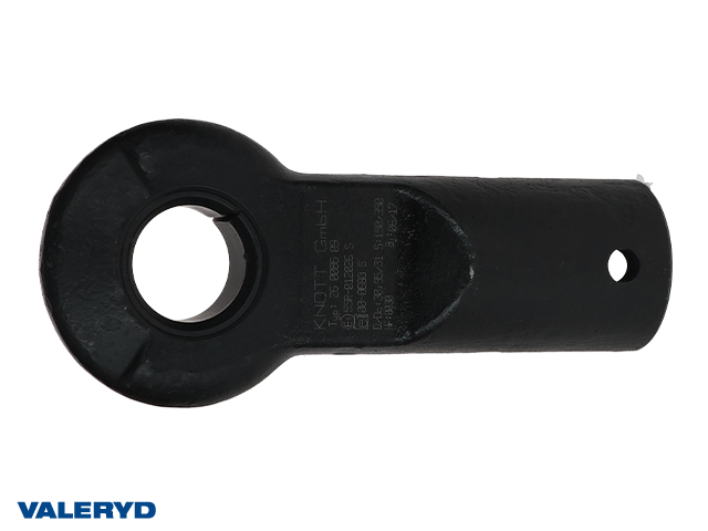 2115000 Dragögla DIN 40mm Knott Ø45mm rör, korsad hålbild CC=40mm, M12 - Billede 1