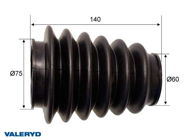 Gummibälg Peitz AK3508; 75/55 L=180