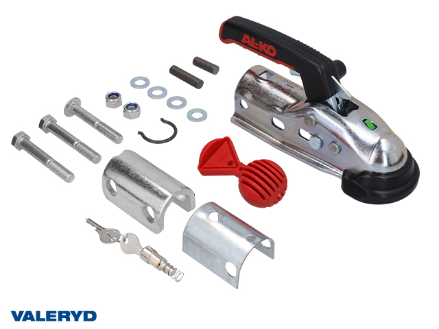 Kulkoppling 1600 kg AL-KO AK161 inkl. lås. Ø35/45/50 rör. Korsad/horisontal hålbild