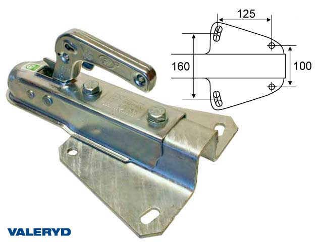 2299029 Kulkoppling 750kg V-drag med platta - Billede 1
