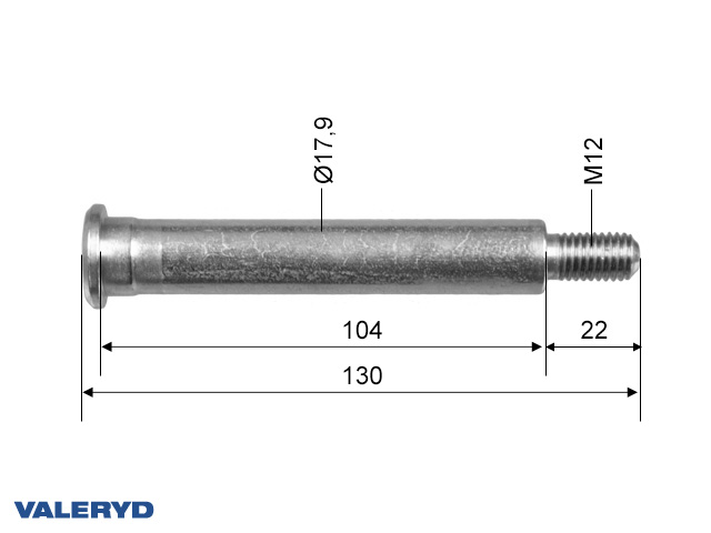 Lagerbult M12 till handbromsspak Knott