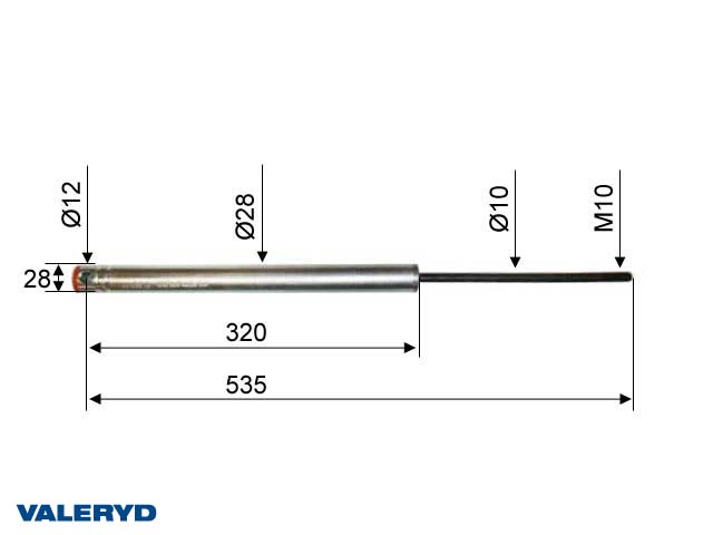 Påskjutsdämpare Knott KF27A1/A2, KFG/KRV30, CC=535