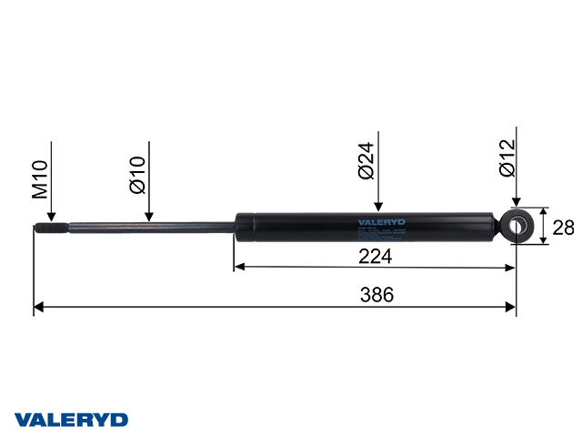 Påskjutsdämpare passar till OMC 1800 - 2500 Kg 10mm 302114