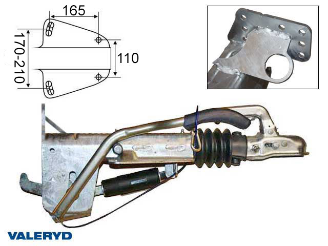 Påskjutsbroms BPW ZAF 1,0-3; AE 1,0-3; 540-1000kg