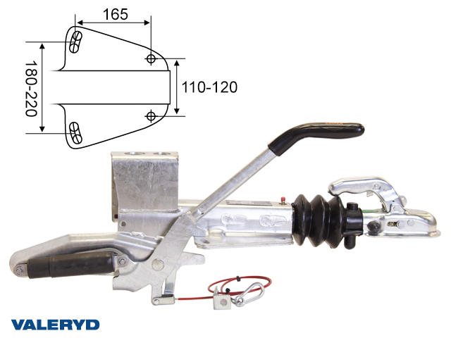2425013 Påskjutsbroms Knott KF13-C, utf. GF 750-1300kg, med konsoll för stödhjul - Billede 1
