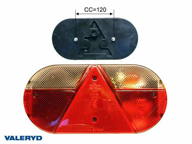 Baklampa Jokon Hö 283x135x60 med reflex bajonettanslutning   6(5)-pol.