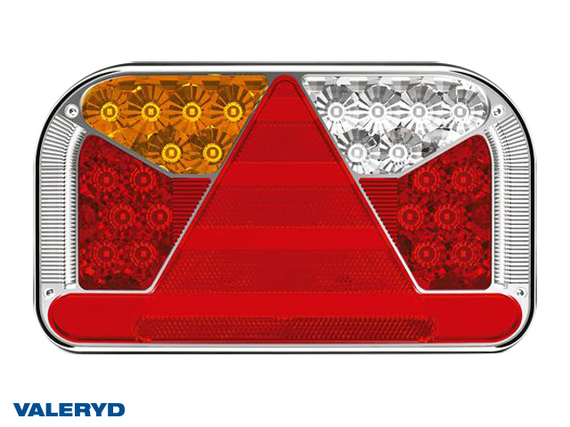 LED Baklampa Vä 240x140x55 12/24V reflex, skylt-, dim- och backljus. 90cm kabel