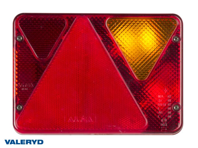 Baklampa Ajba Hö 190x135x50 med skyltbelysning. Bajonettanslutning