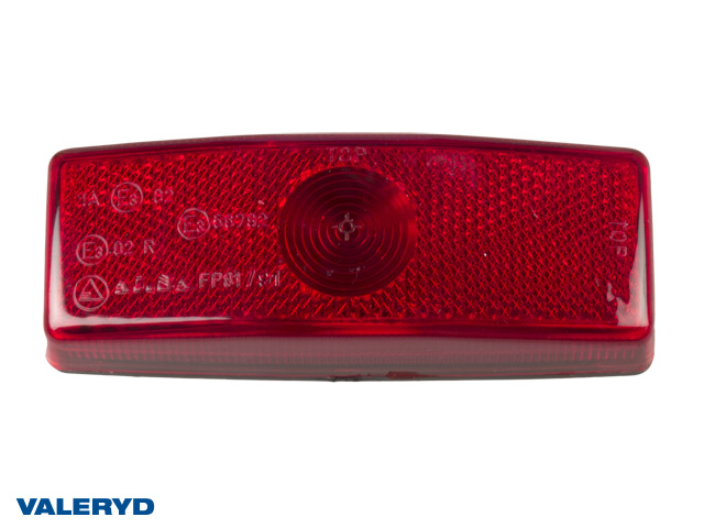 Positionsljus Ajba 110x42x24 röd med reflex