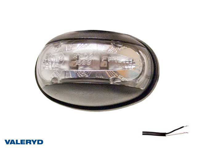 3156001 LED Positionsljus Valeryd 60x32x35 vit 12-30V inkl. 450 mm kabel - Billede 1