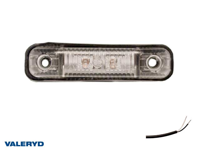 LED Positionsljus Valeryd 80x18x23 vit 12-30V inkl. 450 mm kabel