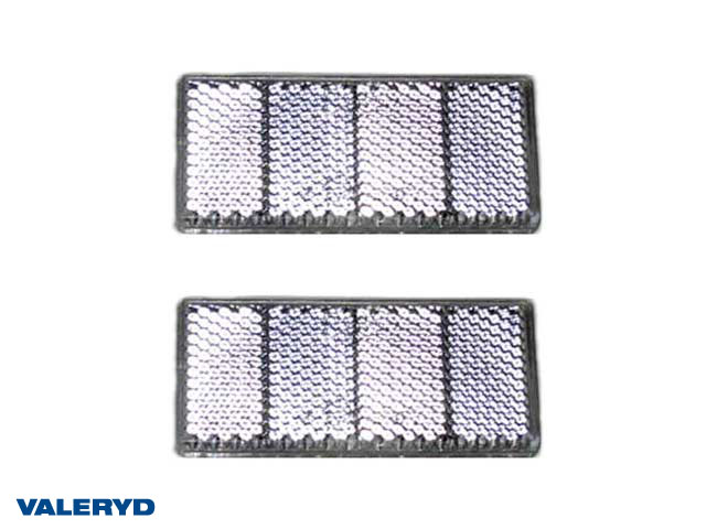 Rektangulär reflex 69x31,5 vit självhäftande (2-pack)