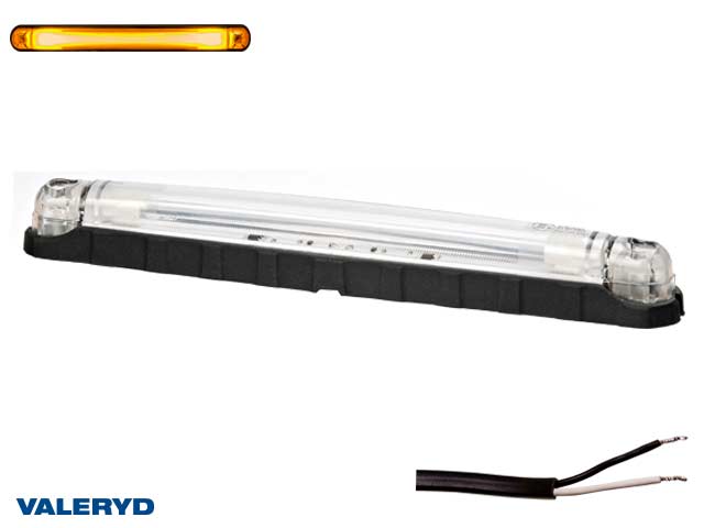 LED Positionsljus Valeryd 242x28x29 gul fiberoptik 12-30V inkl. 450mm kabel