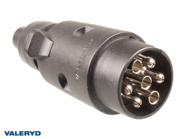 Stickpropp 7-pol, plast, skruvanslutning