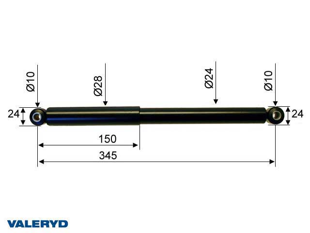 Påskjutsdämpare passar till AL-KO 120SR / SR1 utf. B, CC=345