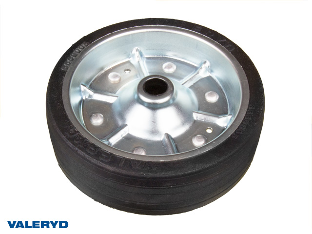 6669005 Reservhjul 200x60mm med stålfälg. Fullgummihjul - Billede 1