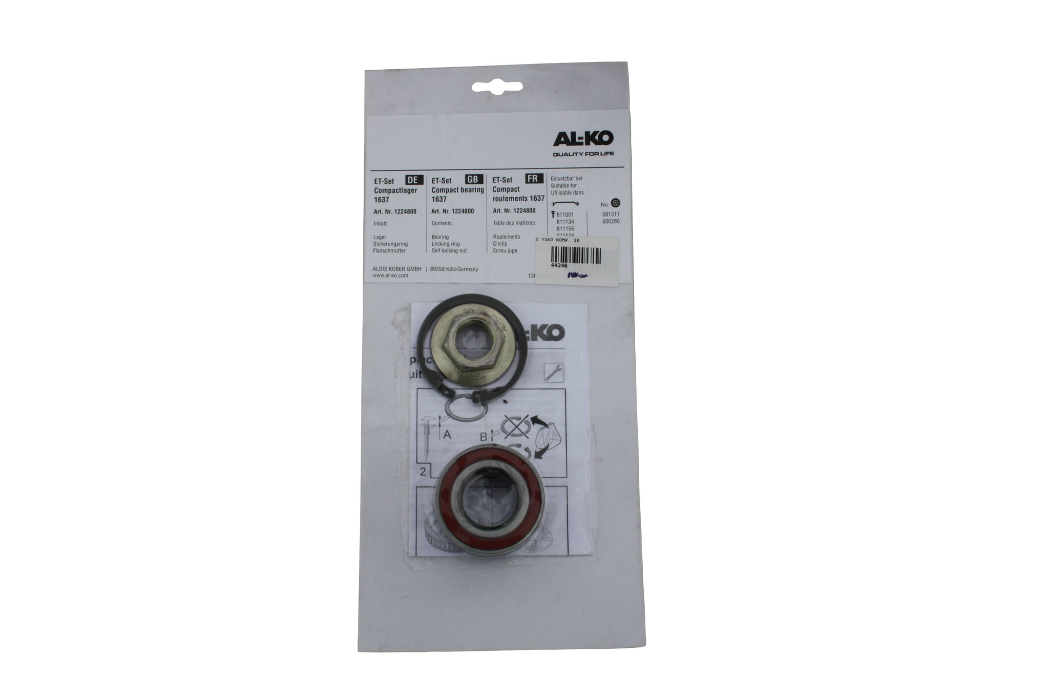 Hjullager till 750 kg AL-KO axlar (30x60x37) AL-KO art nr: 1730742