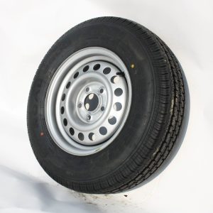 Sommardäck + fälg 14tum, 5 bultar, 185R / 14C för Biltransportssläp och Maskintrailers