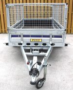 Proffs 252 Bromsat släpvagn totalvikt 750/1000/1200 eller 1300 kg med gallergrindar, Släpet har en 1300 kg axel - Billede 2