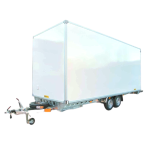 Skåpsläp bromsat 450 boogie 2700 kg